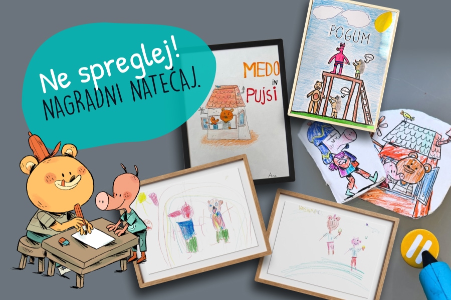Nagradni natečaj: Nariši Meda in Pujsija